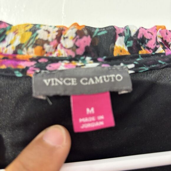 NWT Vince Camuto Tiered Floral Boho Mini Dress Size Medium Festival Concert - Picture 3 of 7